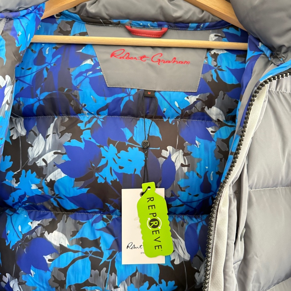 Robert Graham Gray Puffer Jacket - Picture 5 of 7